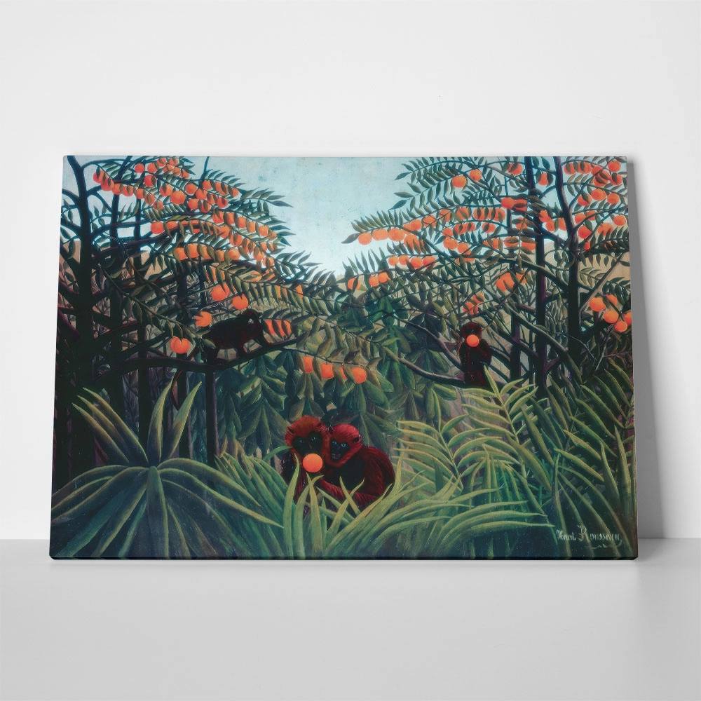 Πινακας σε καμβά HENRI ROUSSEAU - APES IN THE ORANGE GROVE