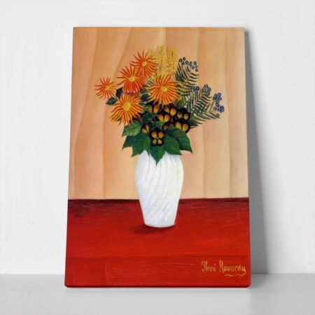 Πινακας σε καμβά HENRI ROUSSEAU - BOUQUET OF FLOWERS 1910