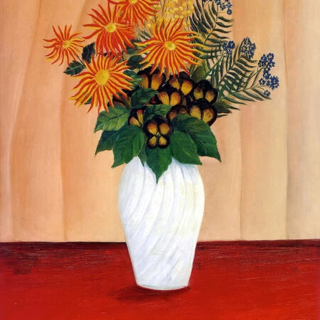 Πινακας σε καμβά HENRI ROUSSEAU - BOUQUET OF FLOWERS 1910 - Henri Rousseau Sticky 5