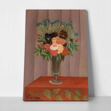 Πινακας σε καμβά HENRI ROUSSEAU - BOUQUET OF FLOWERS 3