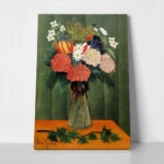Πινακας σε καμβά HENRI ROUSSEAU - BOUQUET OF FLOWERS WITH AN IVY BRANCH 1909