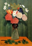 Πινακας σε καμβά HENRI ROUSSEAU - BOUQUET OF FLOWERS WITH AN IVY BRANCH 1909