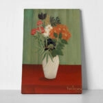 Πινακας σε καμβά HENRI ROUSSEAU - BOUQUET OF FLOWERS WITH CHINA ASTERS AND TOKYOS
