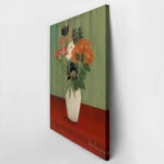 Πινακας σε καμβά HENRI ROUSSEAU - BOUQUET OF FLOWERS WITH CHINA ASTERS AND TOKYOS