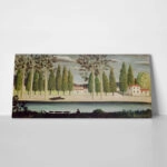 Πίνακας Πανοραμικός σε καμβά HENRI ROUSSEAU - BY THE RIVER