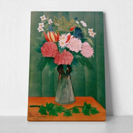 Πινακας σε καμβά HENRI ROUSSEAU - FLOWERS IN A VASE - Henri Rousseau
