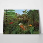 Πινακας σε καμβά HENRI ROUSSEAU - JAGUAR ATTACKING A HORSE