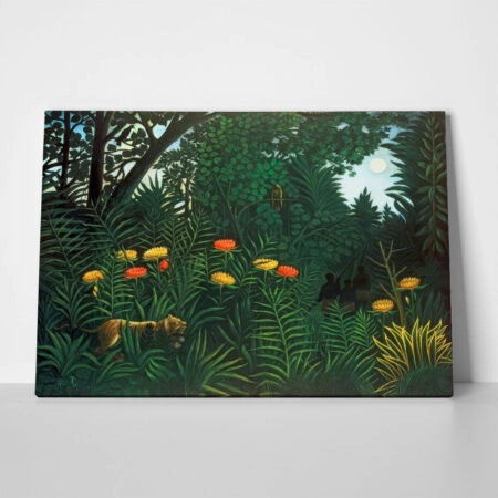 Πινακας σε καμβά HENRI ROUSSEAU - JUNGLE WITH TIGER