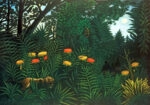 Πινακας σε καμβά HENRI ROUSSEAU - JUNGLE WITH TIGER