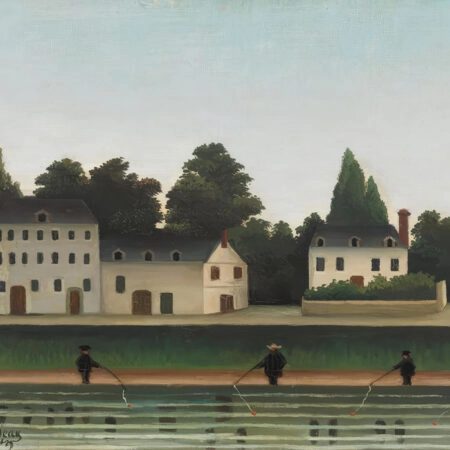 Πινακας σε καμβά HENRI ROUSSEAU - LANDSCAPE AND FOUR FISHERMEN - Henri Rousseau Sticky 5