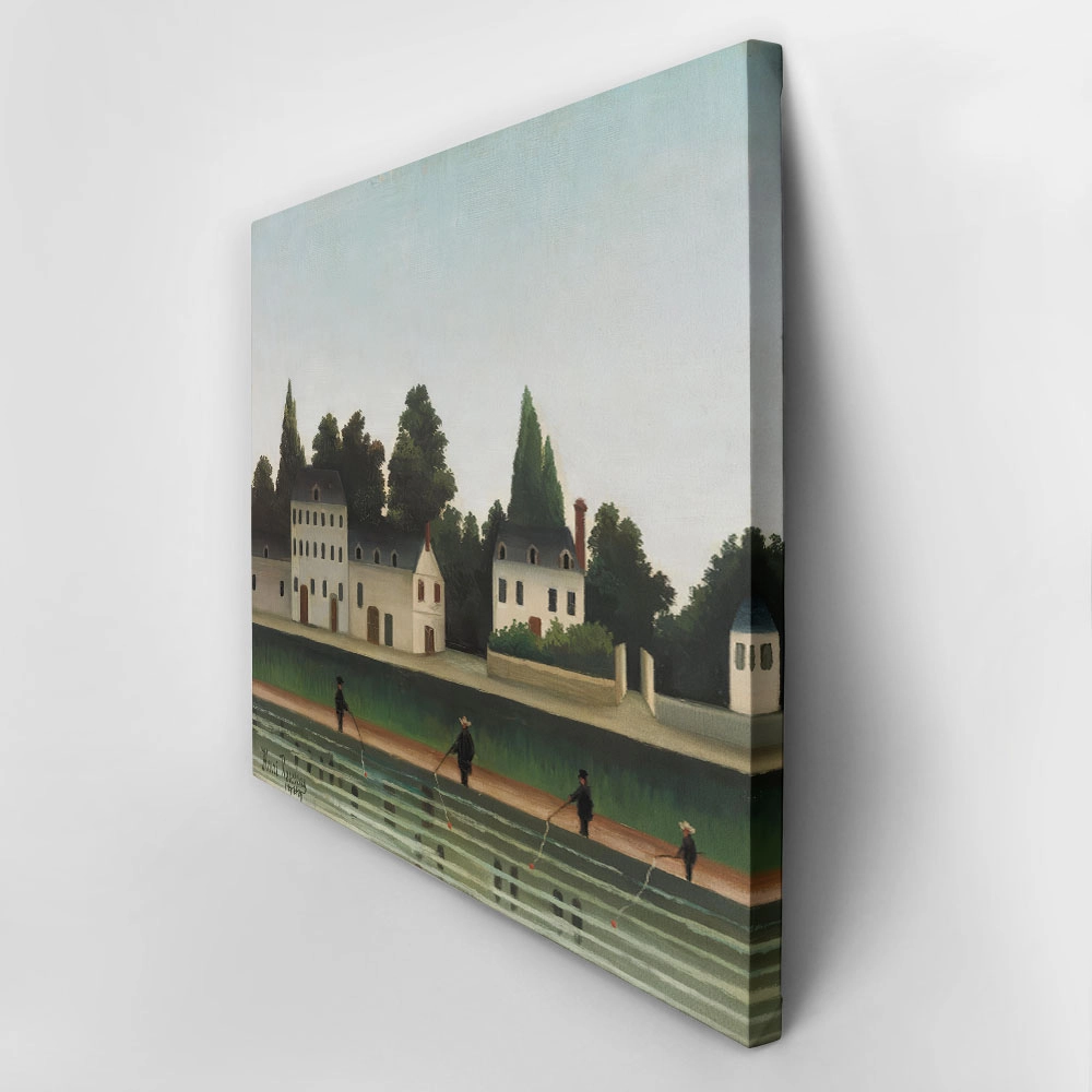 Πινακας σε καμβά HENRI ROUSSEAU - LANDSCAPE AND FOUR FISHERMEN