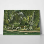 Πινακας σε καμβά HENRI ROUSSEAU - LANDSCAPE WITH MILKMAIDS