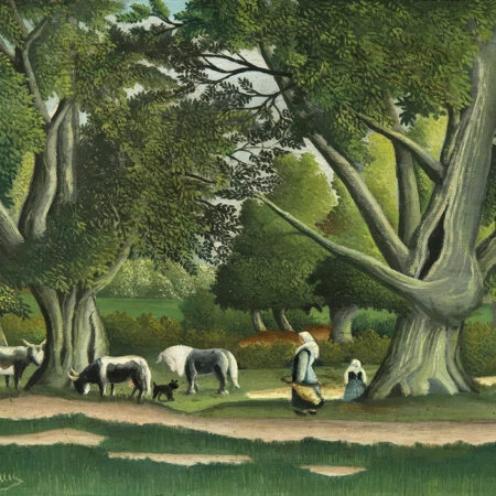 Πινακας σε καμβά HENRI ROUSSEAU - LANDSCAPE WITH MILKMAIDS - Henri Rousseau Sticky 5