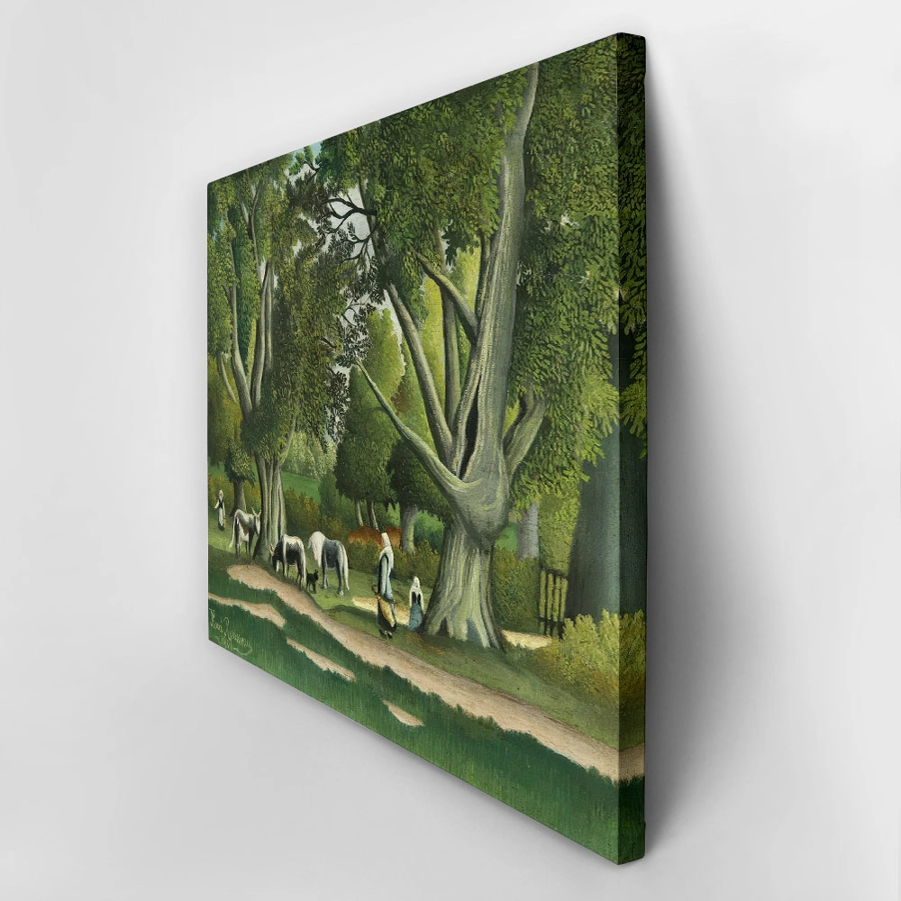 Πινακας σε καμβά HENRI ROUSSEAU - LANDSCAPE WITH MILKMAIDS