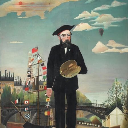 Πινακας σε καμβά HENRI ROUSSEAU - MYSELF PORTRAIT-LANDSCAPE - Henri Rousseau Sticky 5