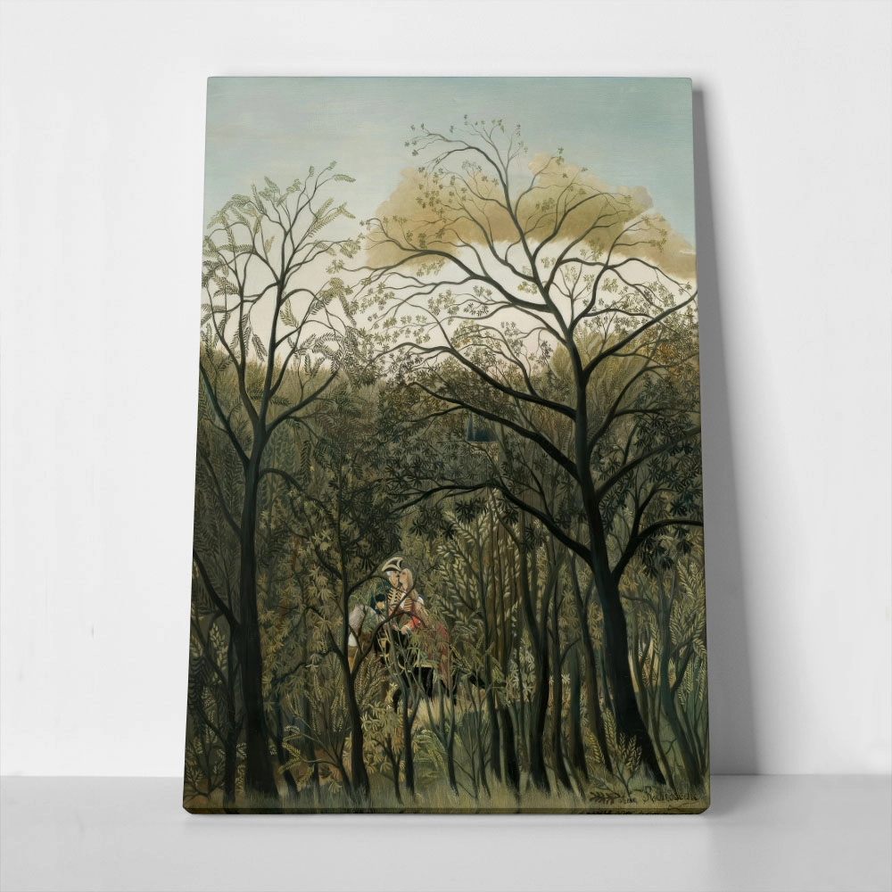 Πινακας σε καμβά HENRI ROUSSEAU - RENDEZVOUS IN THE FOREST