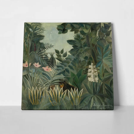 Πίνακας σε καμβά HENRI ROUSSEAU - THE EQUATORIAL JUNGLE - Henri Rousseau