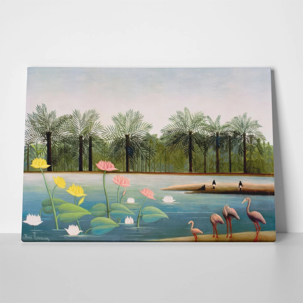 Πινακας σε καμβά HENRI ROUSSEAU - THE FLAMINGOS