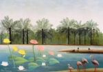 Πινακας σε καμβά HENRI ROUSSEAU - THE FLAMINGOS