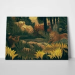 Πινακας σε καμβά HENRI ROUSSEAU - THE LION HUNT