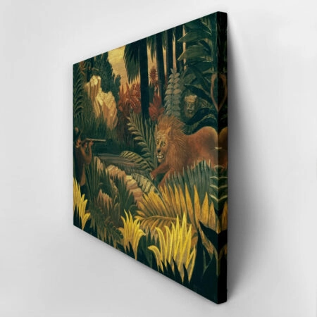 Πινακας σε καμβά HENRI ROUSSEAU - THE LION HUNT - Henri Rousseau Sticky 2