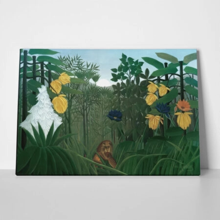 Πινακας σε καμβά HENRI ROUSSEAU - THE REPAST OF THE LION - Henri Rousseau