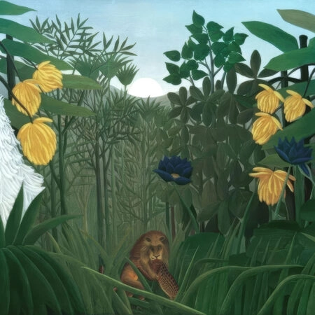 Πινακας σε καμβά HENRI ROUSSEAU - THE REPAST OF THE LION - Henri Rousseau Sticky 5