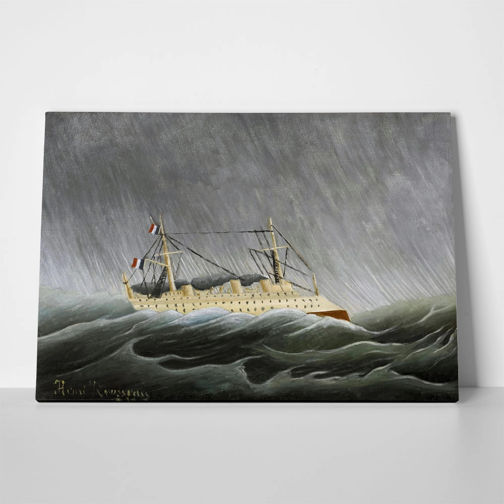 Πινακας σε καμβά HENRI ROUSSEAU - THE SHIP IN THE TEMPEST