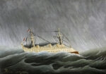 Πινακας σε καμβά HENRI ROUSSEAU - THE SHIP IN THE TEMPEST