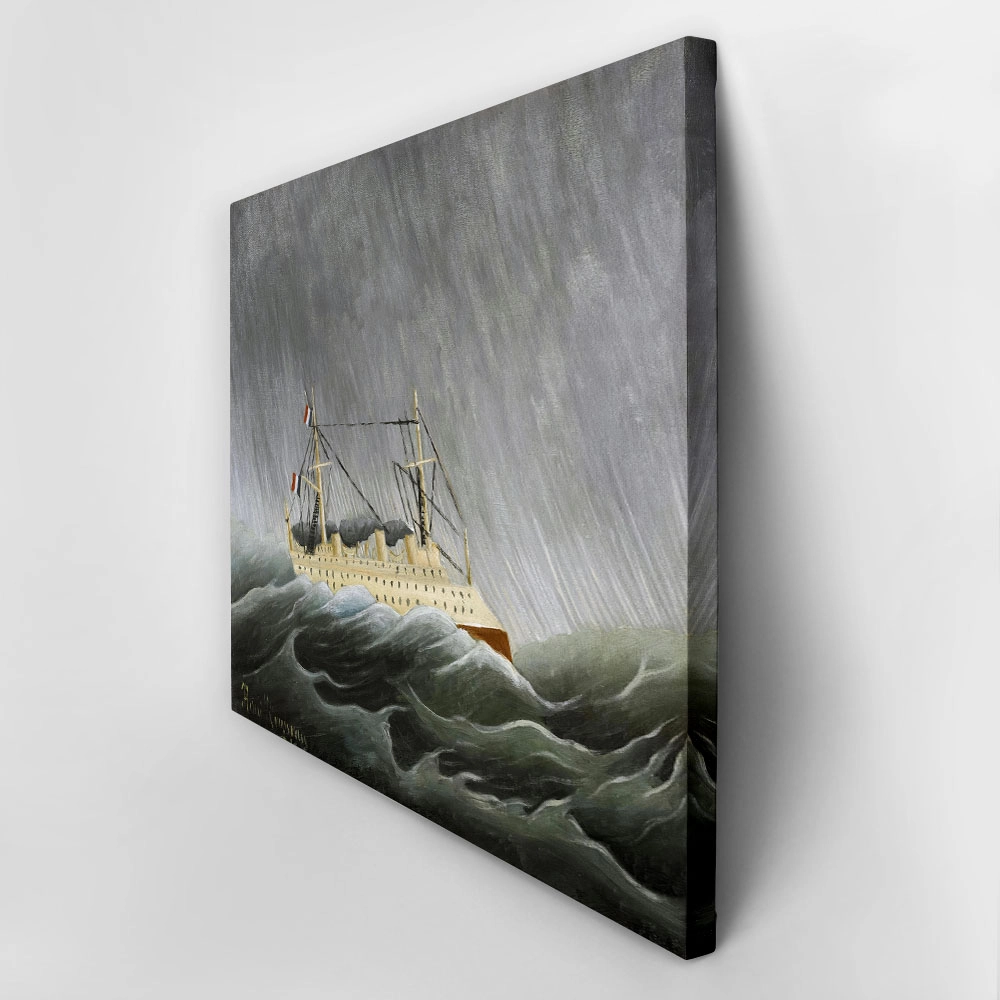 Πινακας σε καμβά HENRI ROUSSEAU - THE SHIP IN THE TEMPEST