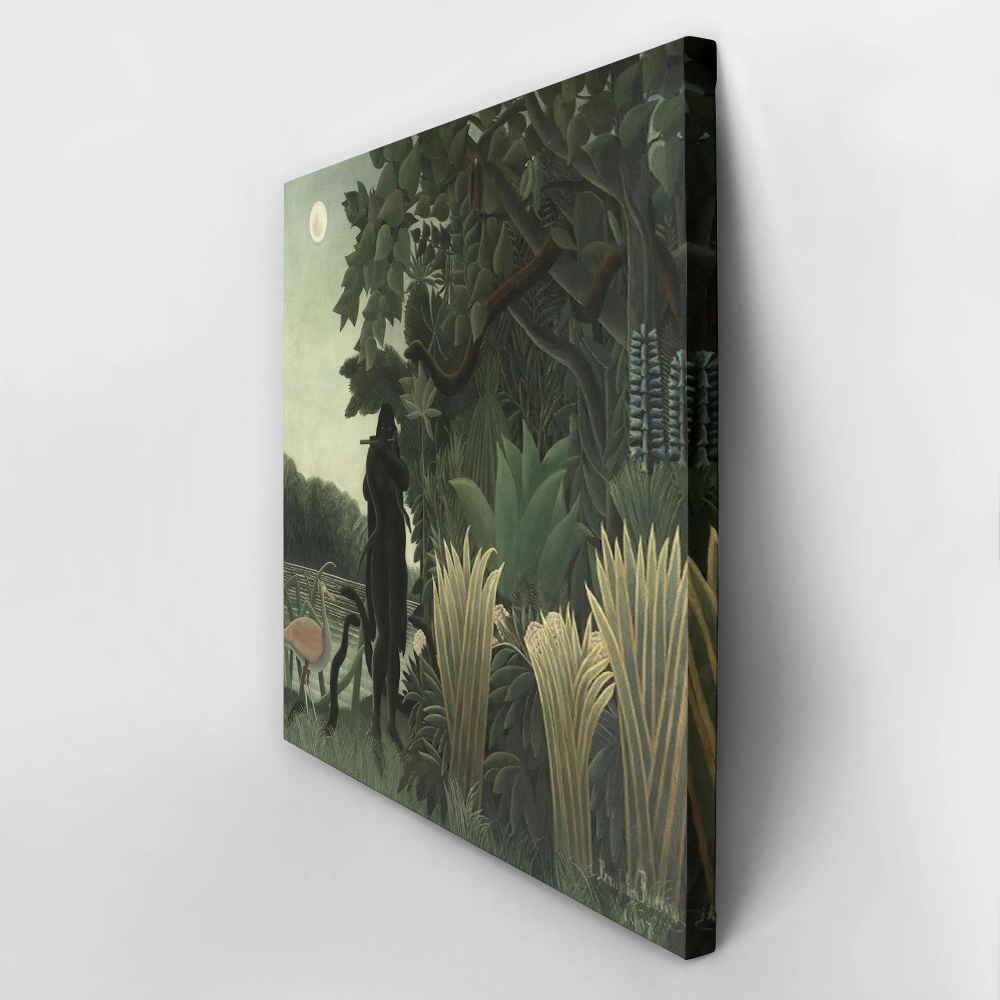 Πίνακας σε καμβά HENRI ROUSSEAU - THE SNAKE CHARMER