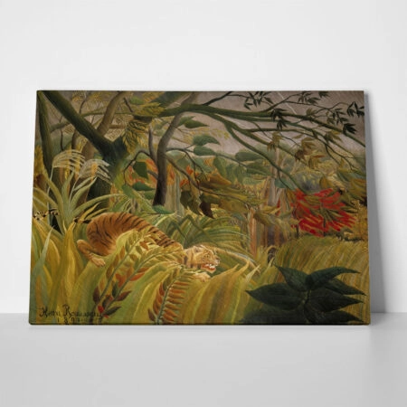 Πινακας σε καμβά HENRI ROUSSEAU - TIGER IN A TROPICAL STORM - Henri Rousseau