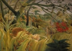 Πινακας σε καμβά HENRI ROUSSEAU - TIGER IN A TROPICAL STORM