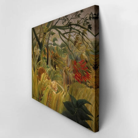Πινακας σε καμβά HENRI ROUSSEAU - TIGER IN A TROPICAL STORM - Henri Rousseau Sticky 2