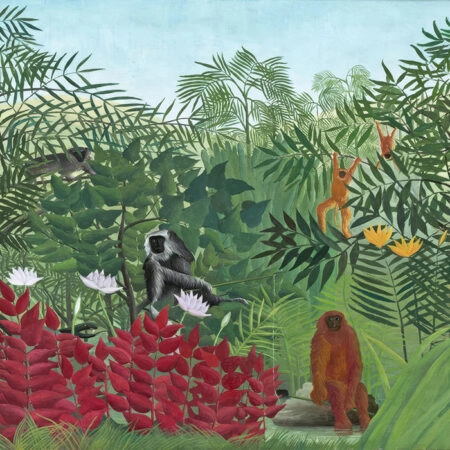 Πινακας σε καμβά HENRI ROUSSEAU - TROPICAL FOREST WITH MONKEYS - Henri Rousseau Sticky 5