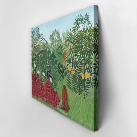 Πινακας σε καμβά HENRI ROUSSEAU - TROPICAL FOREST WITH MONKEYS - Henri Rousseau Sticky 2