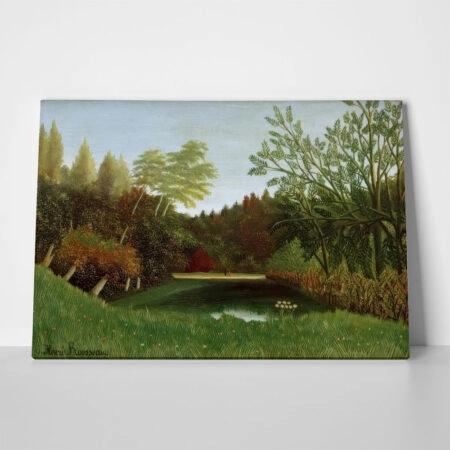 Πινακας σε καμβά HENRI ROUSSEAU - VIEW OF THE BOIS DE BOULOGNE