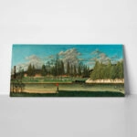 Πίνακας Πανοραμικός σε καμβά HENRI ROUSSEAU - VIEW OF THE QUAI D'ASNIERES