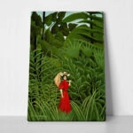 Πινακας σε καμβά HENRI ROUSSEAU - WOMAN IN RED IN THE FOREST