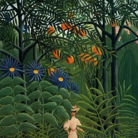 Πινακας σε καμβά HENRI ROUSSEAU - WOMAN WALKING IN AN EXOTIC FOREST - Henri Rousseau Sticky 5
