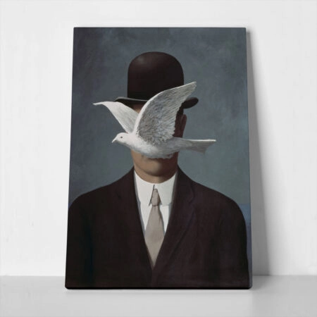 Πινακας σε καμβά MAGRITTE - MAN IN A BOWLER HAT