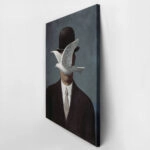Πινακας σε καμβά MAGRITTE - MAN IN A BOWLER HAT