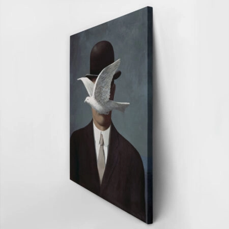 Πινακας σε καμβά MAGRITTE - MAN IN A BOWLER HAT - Magritte Rene Sticky 2