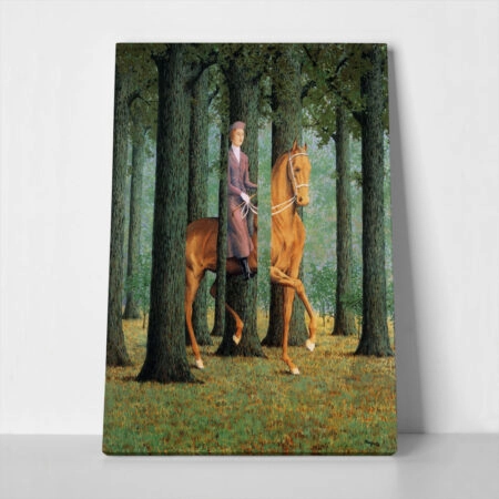 Πινακας σε καμβά MAGRITTE - THE BLACK SIGNATURE
