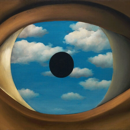 Πινακας σε καμβά MAGRITTE - THE FALSE MIRROR - Magritte Rene Sticky 5