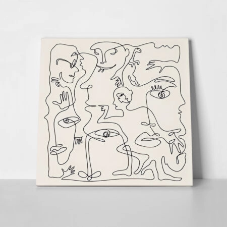 Πίνακας σε καμβά PICASSO - ABSTRACT CONTINUOUS LINE ART - Pablo Picasso