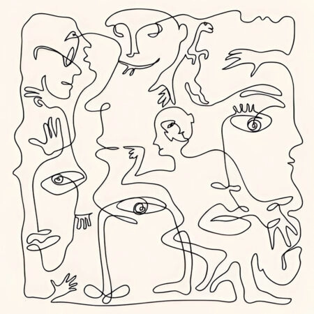 Πίνακας σε καμβά PICASSO - ABSTRACT CONTINUOUS LINE ART - Pablo Picasso Sticky 5