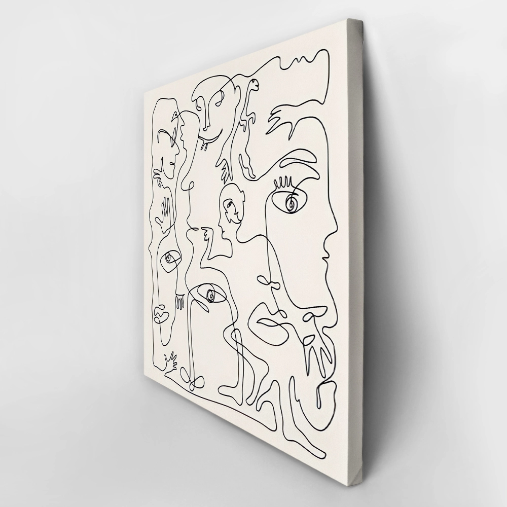 Πίνακας σε καμβά PICASSO - ABSTRACT CONTINUOUS LINE ART