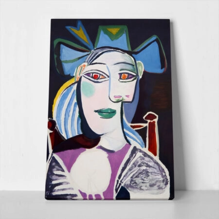 Πινακας σε καμβά PICASSO - BUST OF A WOMAN IN A BLUE HAT