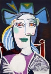 Πινακας σε καμβά PICASSO - BUST OF A WOMAN IN A BLUE HAT